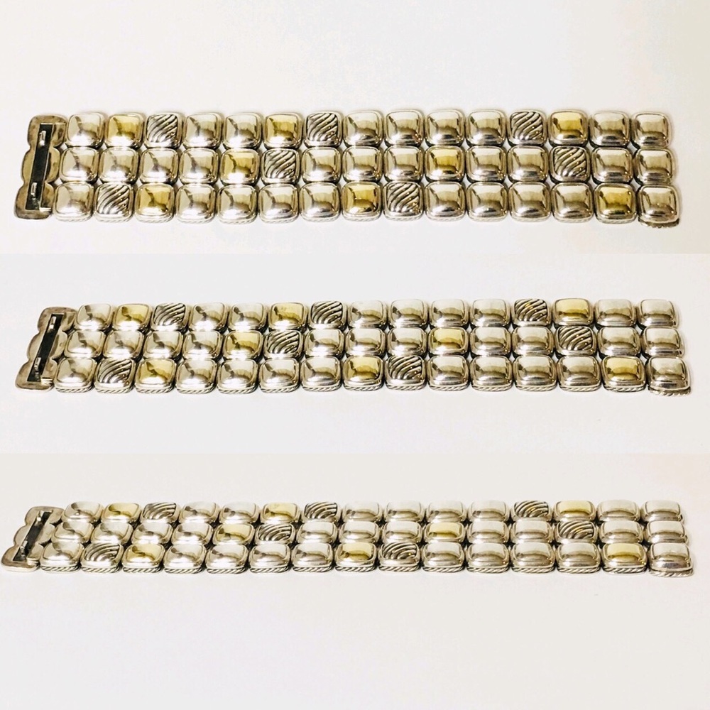 David Yurman Three Row Cushion Chiclet Bracelet - Picture 4 of 8